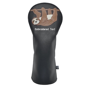 Fundas de cuero sintético para palos de golf, cubiertas para cabezas de driver, protectores híbridos para maderas de calle con etiqueta de número intercambiable.
