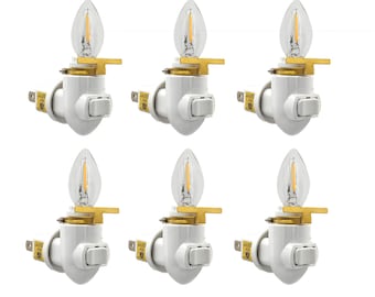 Plug in Night Light Module Rotatable Base Includes LED Bulbs and  Clips, Great for Making Your Own Decorative Stained Night Lights