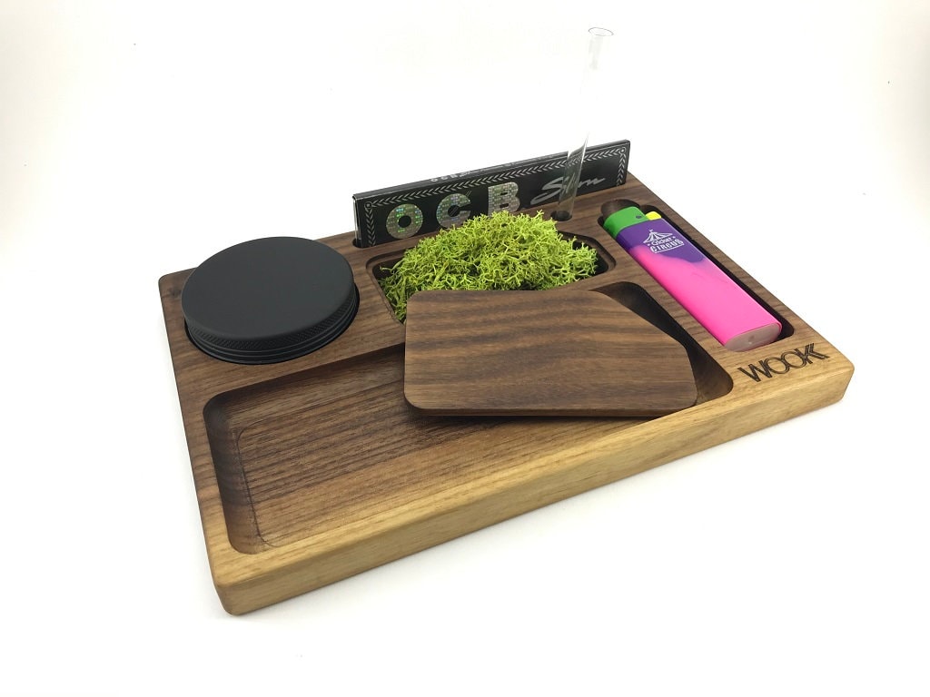 Wooden Rolling Tray for Your Herbs Etsy