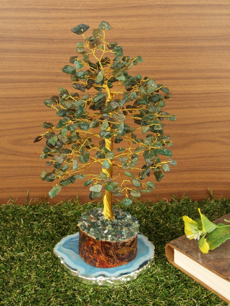 Green Jade Gem Tree Chakra Balancing Feng Shui Bonsai Trees | Etsy