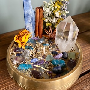 Third Eye Awakening Intention Candle With Crystals Herbs & Flowers- Bay ...