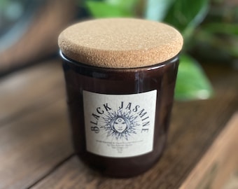 Jazmín negro • Vela de soja perfumada de primera calidad • Lotes pequeños • Vertida a mano • Libre de toxinas