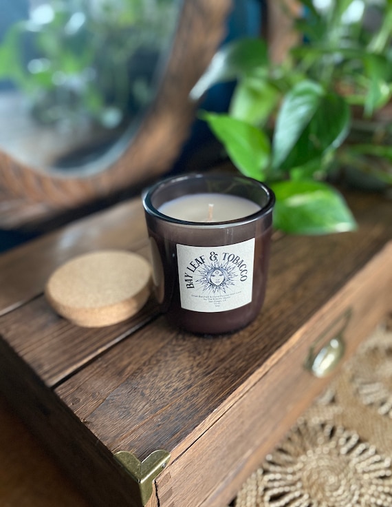 tobacco bay candle & Leaf Tobacco & Bay Leaf Black