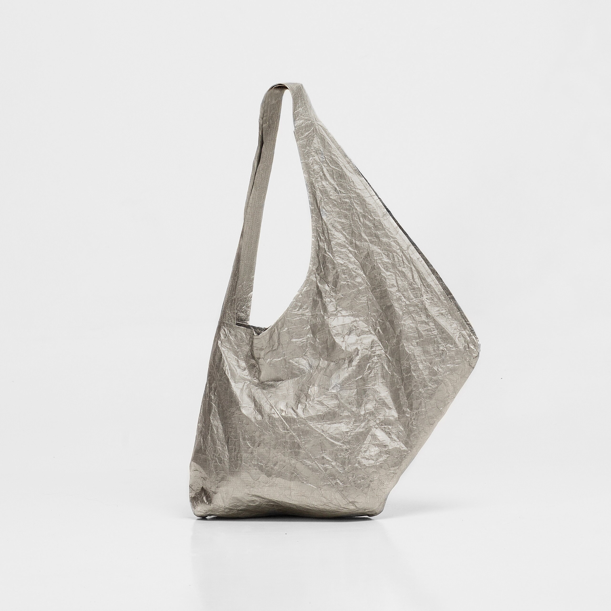 Silver Tyvek Bag Large Hobo Washable Paper Bag Handbag | Etsy