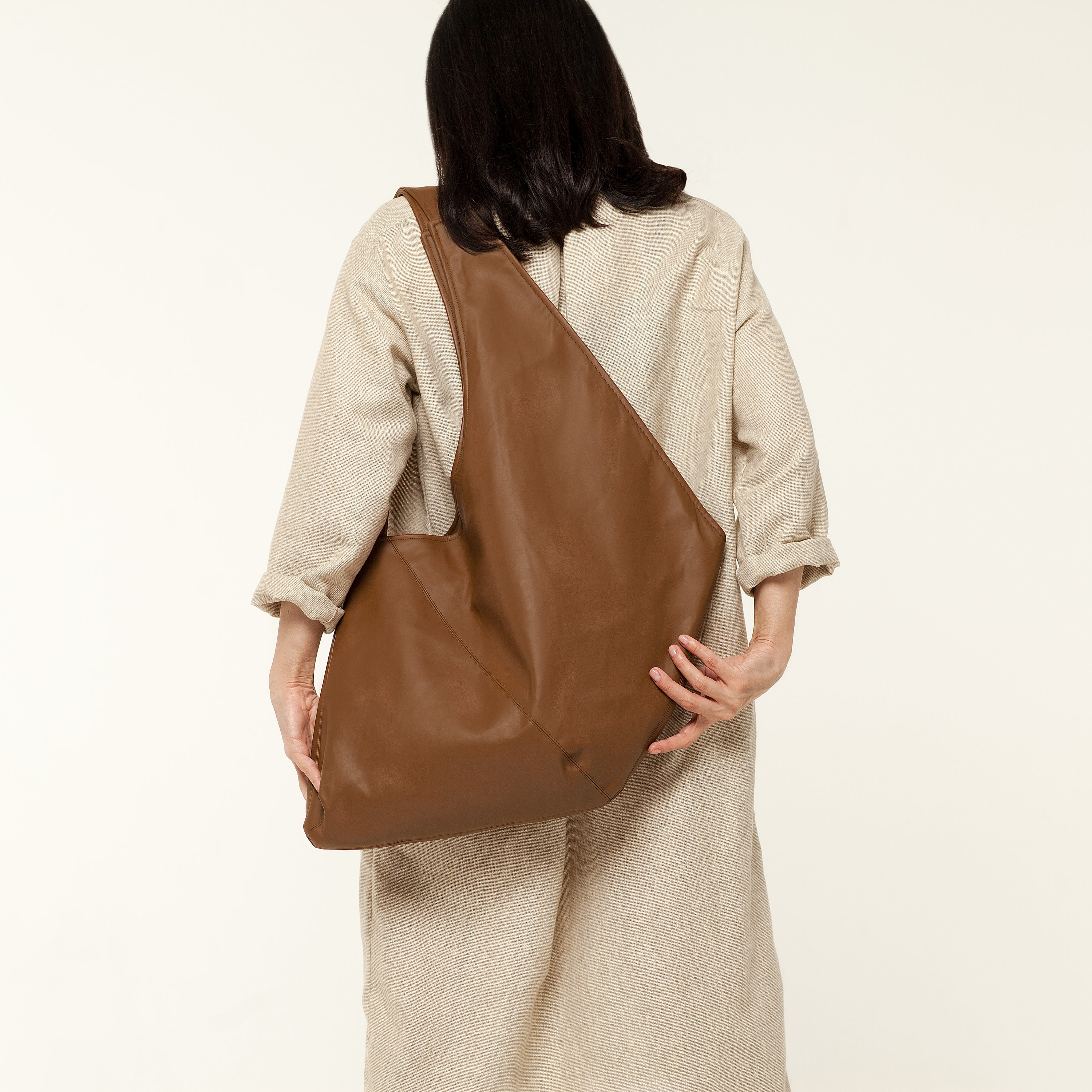 Brown Vegan Leather Bag Large Hobo Bags for Women Handbag Etsy