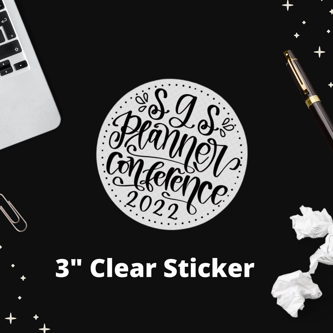 SGS Planner Conference Clear Planner Sticker Etsy