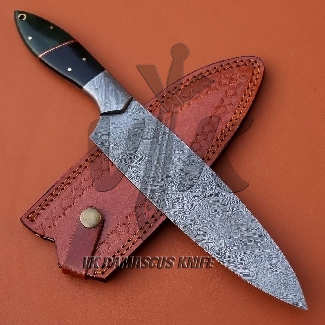 Chef Knife, Handmade Full Tang Kitchen Knife, BBQ Knife, Professional