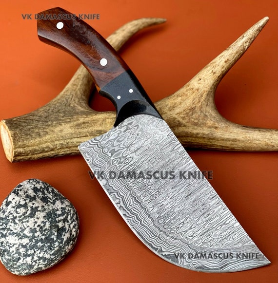 Handmade Damascus Steel Meat Cleaver Knife Full tang Kitchen Knife for Home  and Outdoor, Butcher knife, Chopper knife with Real Leather Sheath