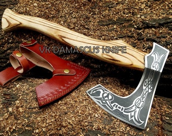 AXE Handmade Damascus Viking Axe Wood cutting axe Hatchet Tomahawk Mini AXE vk2218 