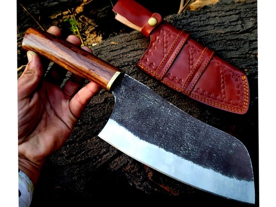 Handmade Serbian Chef Knife With Sheath Heavy Duty Butcher Cleaver