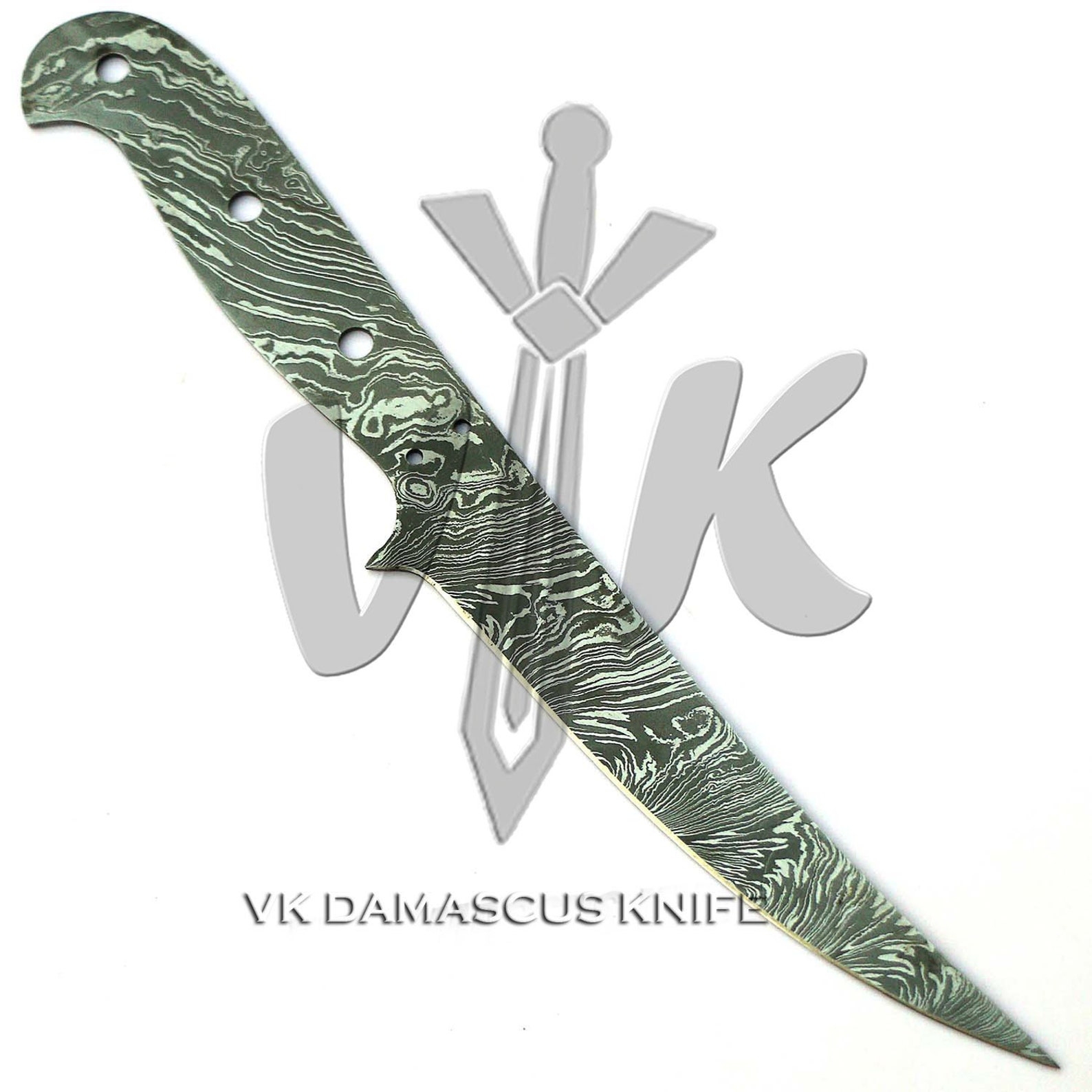 VK4035 Handmade Damascus Steel Fillet Knife Blank Blade Etsy