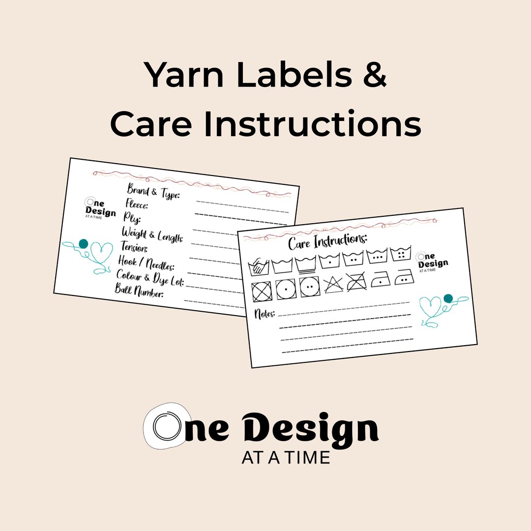 50 Yarn Labels in Gift Tag Format With Safety Pins to Attach - Etsy