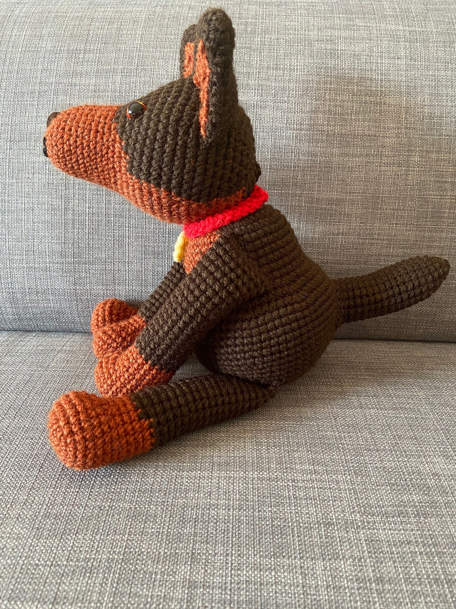 Crocheted Brown and Tan Kelpie children's Dog Toy Etsy