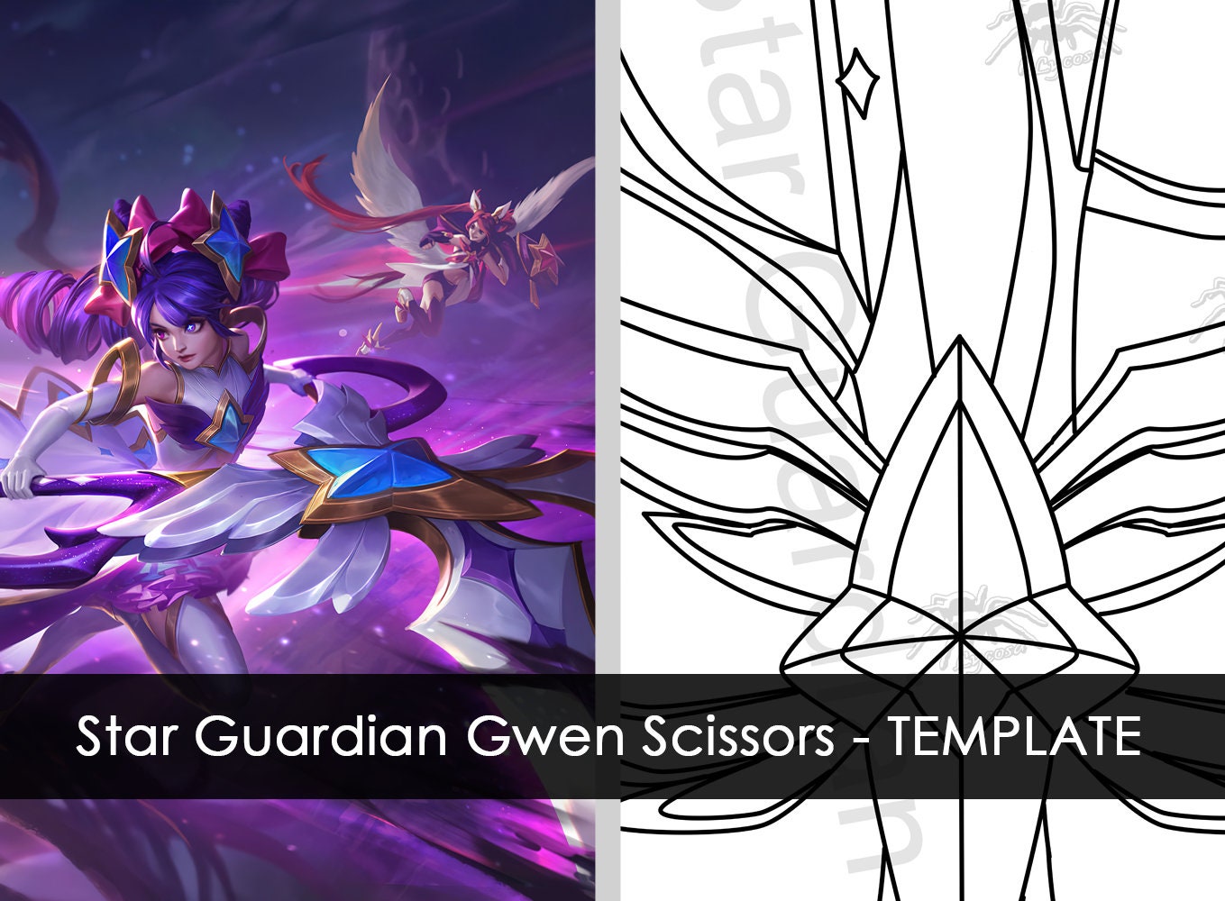 Star Guardian Gwen Scissors TEMPLATE league of Legends - Etsy Canada