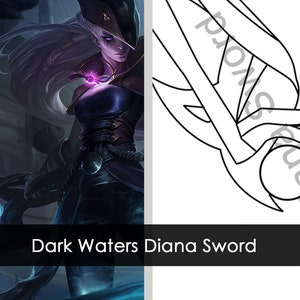 Dark Waters Diana Sword - BLUEPRINT (League of Legends)