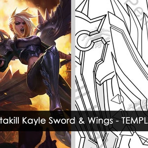 Epée et ailes Pentakill Kayle - MODÈLE (League of Legends)