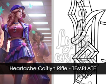 Heartthrob Caitlyn | Template | Riffle | PDF | DigitalFile | Blueprint | Downloading | Cosplay | League Of Legends