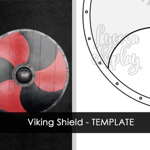 Viking Shield | Template | Shield | DigitalFile | PDF | Downloading | Blueprint | Larp | Cosplay