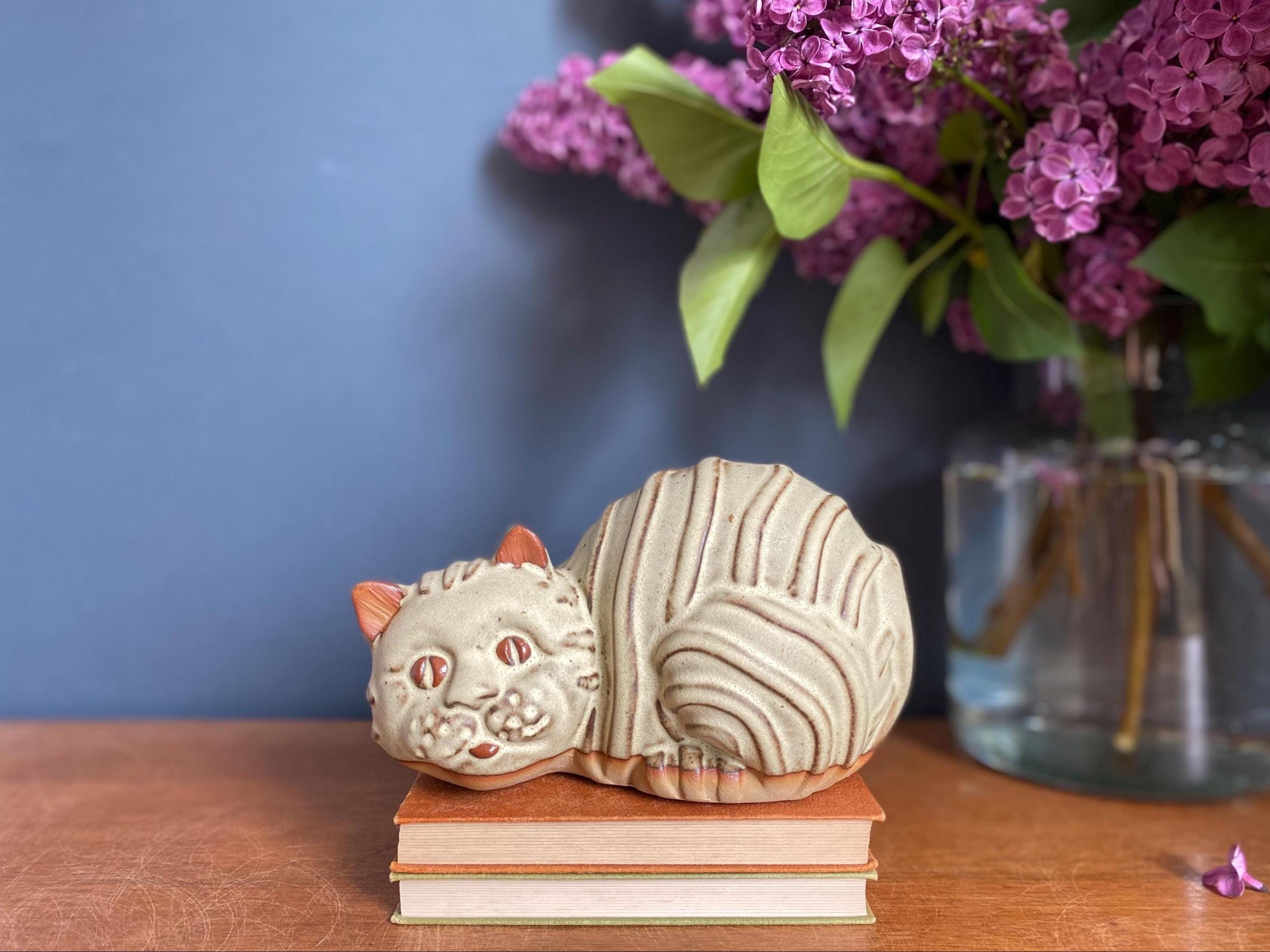 英国 Tremar Pottery ヴィンテージ 貯金箱 Money Box 猫 cat 陶器 