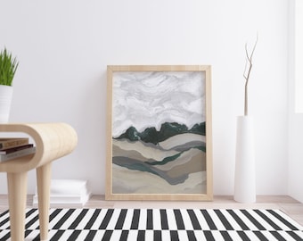 Beige Landscape Painting | Abstract Printable Art | Instant Download Art Print | Digital Printable Art | Landscape Print | Neutral Art Print