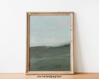 Green Landscape | Printable wall art | Abstract painting | Instant download | Digital Modern Art Print | Landscape Painting | Green Painting