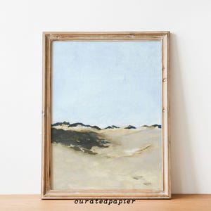 Blue Meets Blue | Landscape Abstract Art | Seascape Art | Farmhouse Decor | Printable Art | Minimal Modern Art Print | Landscape Print