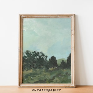 Landscape abstract art | Green Landscape Art | Neutral Landscape | Modern Wall Art | Abstract Landscape | Green Wall Art | Instant Download