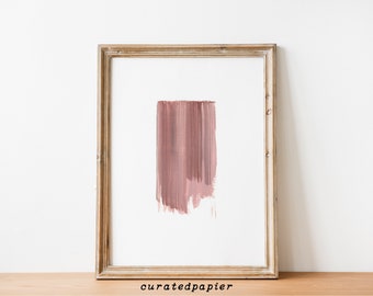 Blush Digital Art Print | Blush Pink Brush Stroke Art | Gallery Wall | Downloadable Art Print | Modern Minimalist | Abstract Brush Art