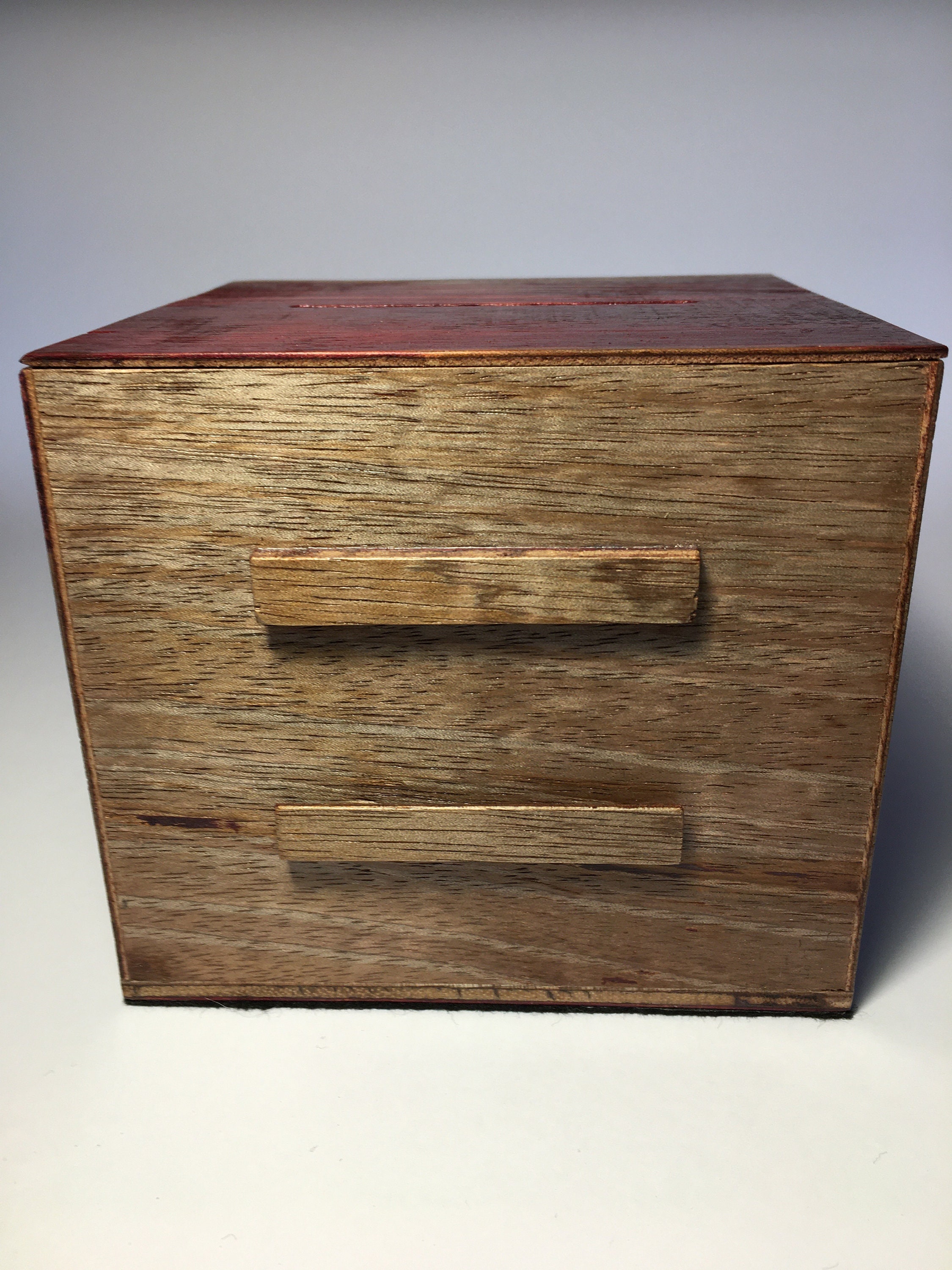 Caja de dinero de madera hecho a mano banco cerdito seguro Etsy