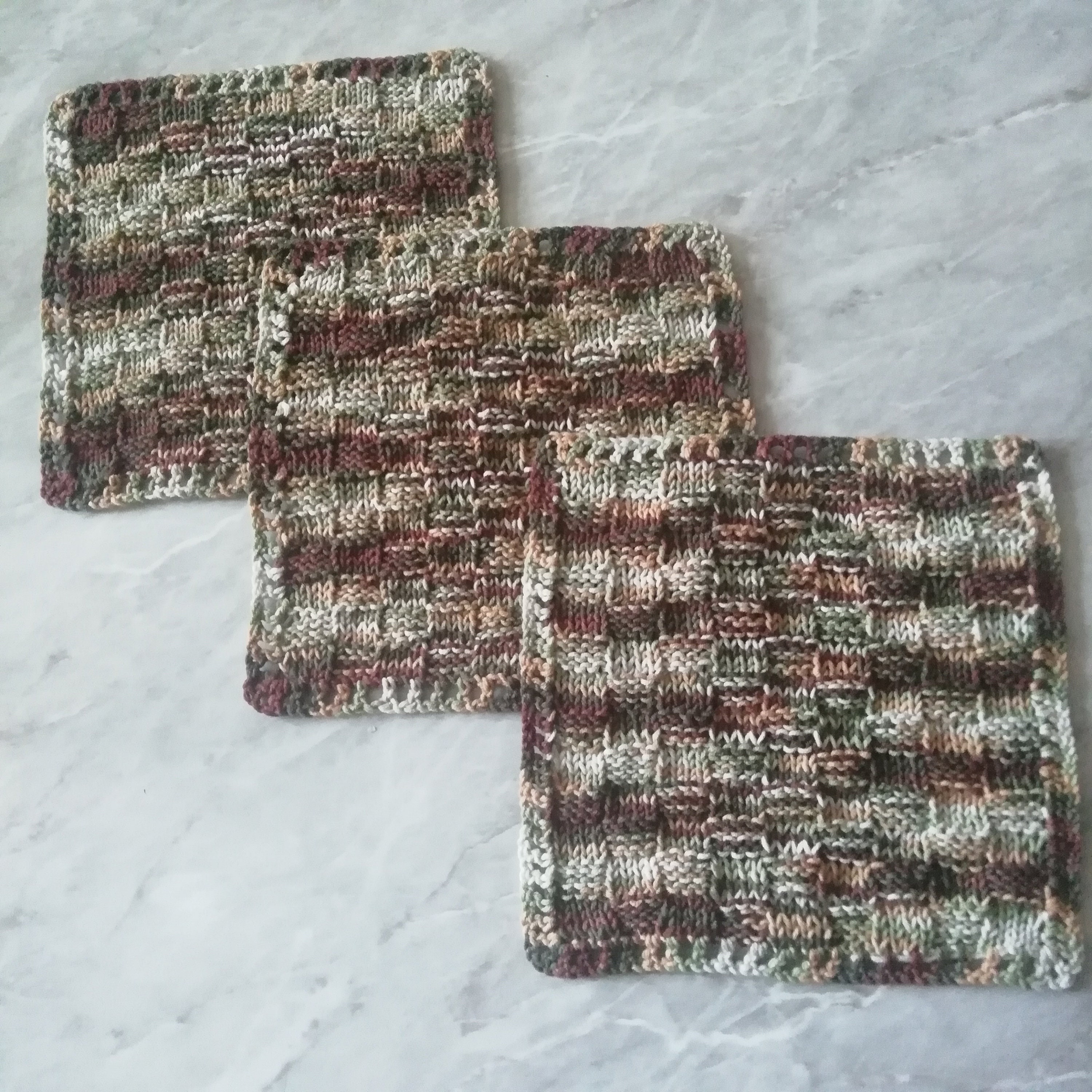 Set 3 Baumwolle Küche Geschirrtücher gestrickte Waschlappen | Etsy