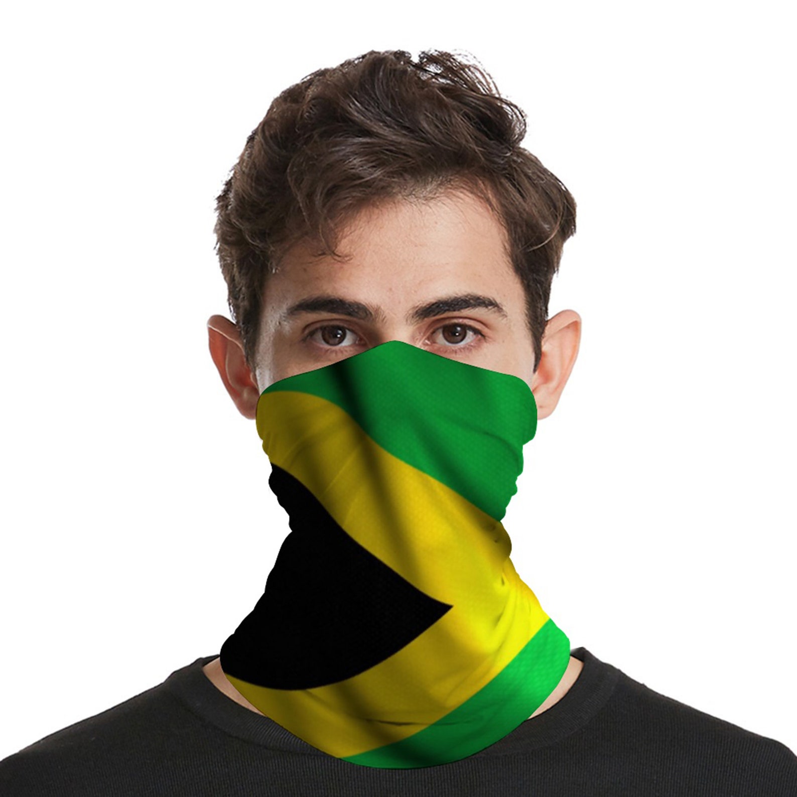 Jamaica Flag Bandanna Scarf Bicycle Versatile Scarf Multi Etsy