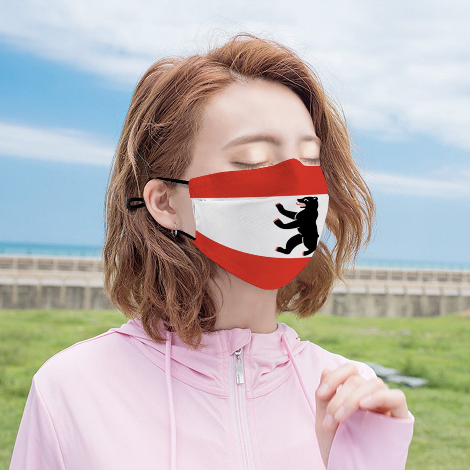 Berlin Flag Germany Face Mask Covering With Filter Element for Etsy