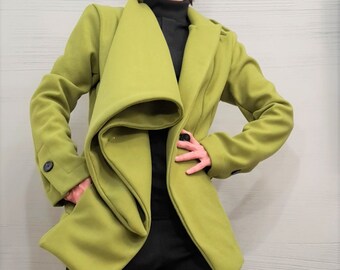Asymmetric Coat, Winter Coat, Wool Coat, Avant Garde Coat, Plus Size Clothing, Oversize Coat, Women Coat, Gothic Coat, Extravagant Coat