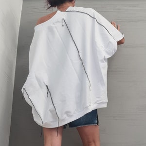 Asymmetrical Blouse, Avant Garde Blouse, Loose Blouse, Deconstructed Top, Steampunk Tunic, Oversize Tunic