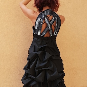 Black Dress, Extravagant Dress, Asymmetric Dress, Plus Size Clothing, Tank Dress, Sleeveless Dress, Cross Back Dress, Sexy Dress, Flapper