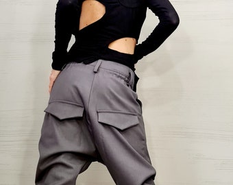 Extravagant Pants, Harem Casual Pants, Urban Pants, Loose Pants, Punk Pants, Gothic Pants, Outer pockets, New collection
