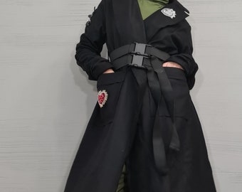 New collection Extravagant Long Coat, Avant Garde Asymmetric Coat, Wool Coat, Gothic Coat, Plus Size Clothing, Women Coat