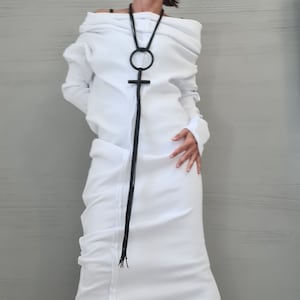 Extravagant Dress, Asymmetric Dress, Cotton Dress, Plus Size Clothing, Blouson Dress, Sexy Dress, Long Sleeve, New collection