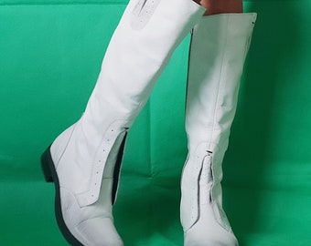 Bottes d’hiver, Bottes blanches, Bottes plates, Bottes en cuir, Bottes hautes à cheville, Chaussures blanches, Chaussures plates, Chaussures en cuir, Toutes saisons, Bottes de combat