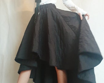 Long Short Skirt, Winter Skirt, Extravagant Skirt, Asymmetric Skirt, Wadding Skirt, Cocktail Skirt, Gothic Skirt, Circle Skirt