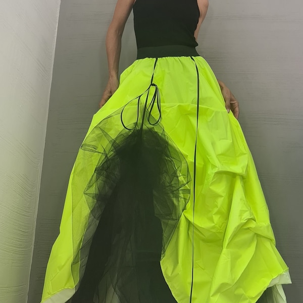 Nouvelle collection Extravagant Ball Skirt Women, Avant-garde Tutu Cocktail Skirt, Asymmetric Long Short Skirt, High Tulle Circle Wedding Skirt