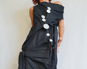Dress For Women, Black Dress, Asymmetric Dress, Plus Size Clothing, Maxi Dress, Sleeveless Dress, One Shoulder Dress, Cocktail Dress