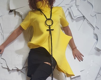 Extravagant Tunic, Asymmetrical tunic, Avant Garde Tunic, Loose Tunic, Deconstructed Top, Gothic tunic, Steampunk Tunic