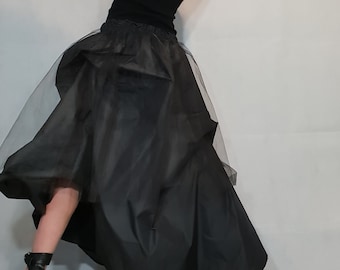 Ball Skirt Femmes, Jupe cocktail, Jupe gothique, Robe jupe asymétrique, Jupe Steampunk, Jupe Haute Tulle, Jupe Cercle, Jupe de mariage