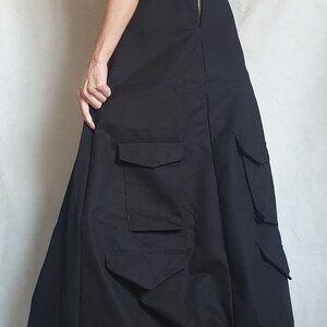 Deconstructed Dress, Long Loose Dress, Pockets Dress, Asymmetric Dress ...