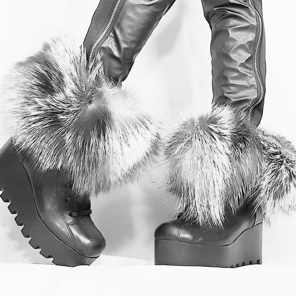 Platform Winter Boots, Extravagant Shoes, Women Leather Boots, Black Shoes, Casual Boots, Leather Platform, Ankle Boots, Gothic Shoes
