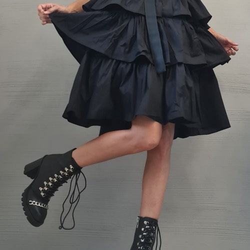 Extravagant Dress, Loose shops Shirt Tunic Dress, Gothic tunic, Party dress women, Flounce Dress, Plus Size Women Dress, Maxi Cotton Dress