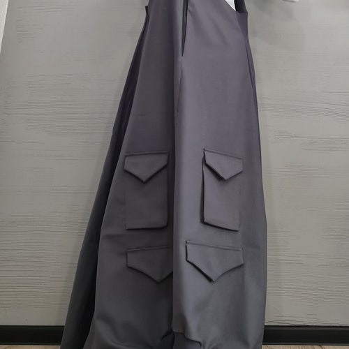 Long Loose Dress Pockets, Grey Dress, Asymmetric Dress, Gothic Dress, Extravagant Deconstructed Dress, Sleeveless Dress, New shops collection