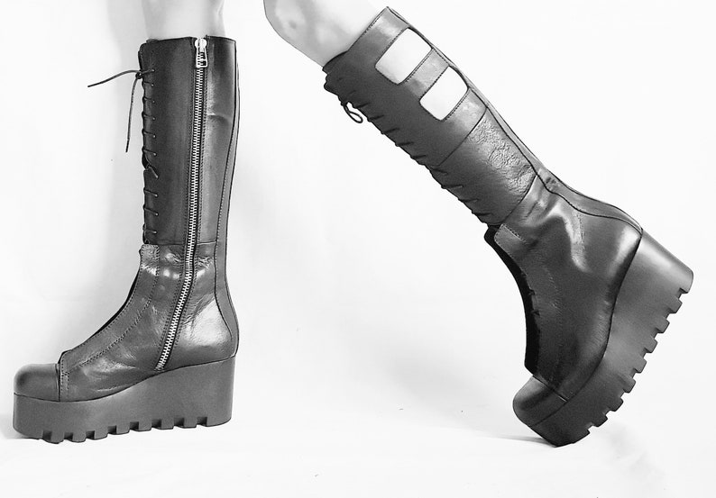 leather gladiator boots