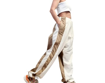 Asymmetric Denim Harem Pants, Deconstructed Pants, Baggy Jeans Women, Streetwear Trousers